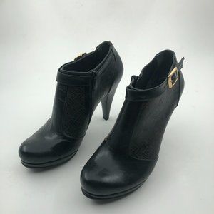 Handmade Black Leather Heel Booties - 8 Inch - Elegant & Unique